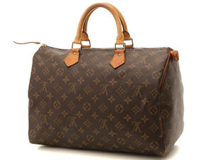 Louis Vuitton Leather Speedy Monogram Brown